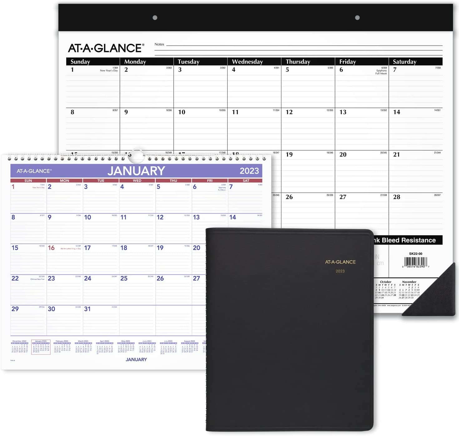 2022 Diary by AT-A-GLANCE, Standard Daily Diary, 7-3/4" x 12", Large, Red (SD37613) - Image 8